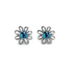 Daisy Stud Earrings in Silver and London Blue Topaz sold by Henryka