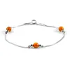 Bead Bracelet in Silver and Cognac Amber sold by Henryka