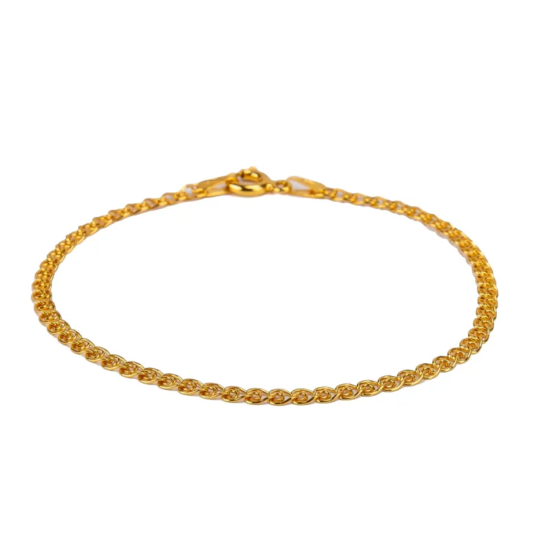 14ct Gold Plated Double Heart Link Bracelet sold by Henryka