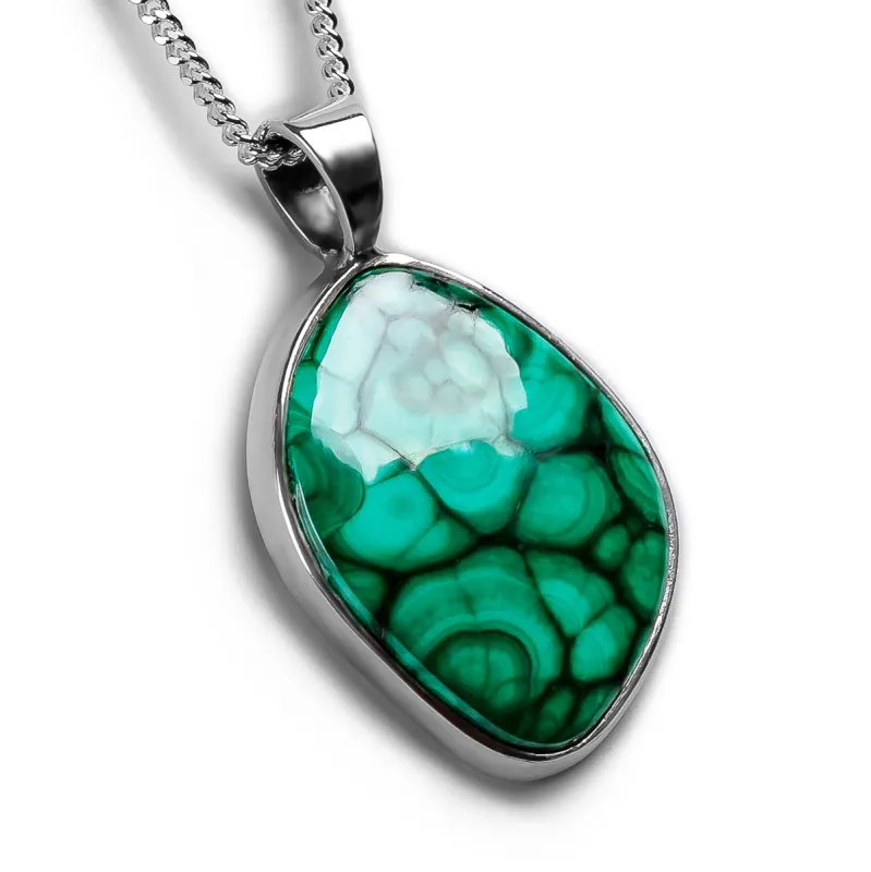 Fancy Malachite Necklace - Natural Designer Gemstone sold by Henryka
