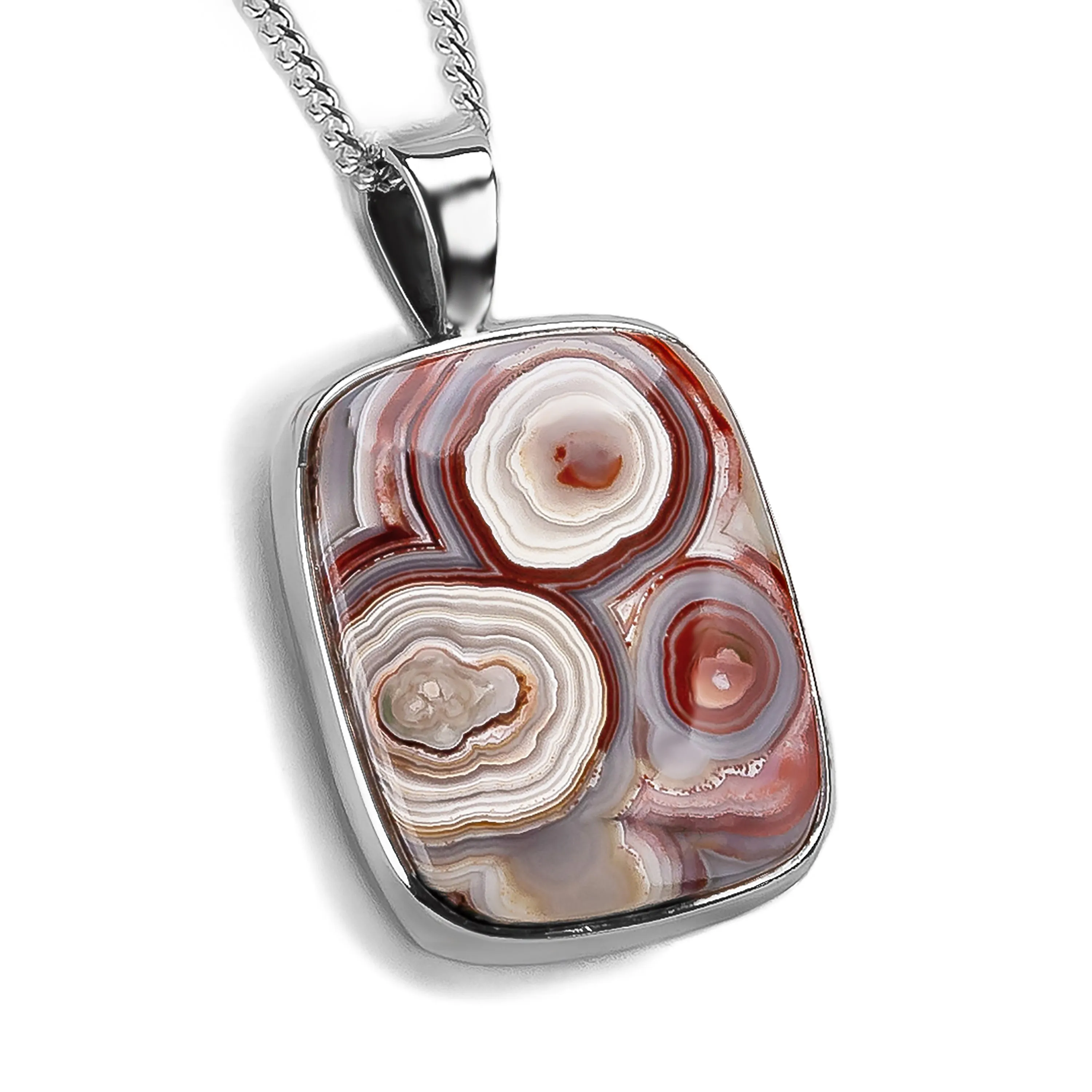 Crazy Lace Agate Necklace - Natural Designer Gemstone sold by Henryka