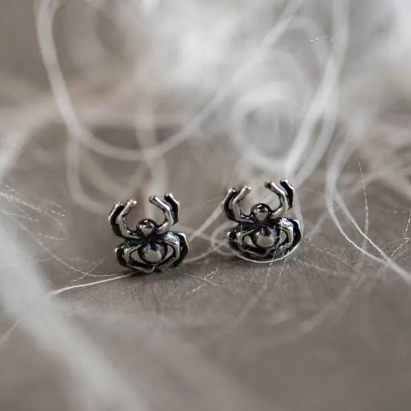 Spider Stud Earrings in Silver sold by Henryka product image thumbnail 4