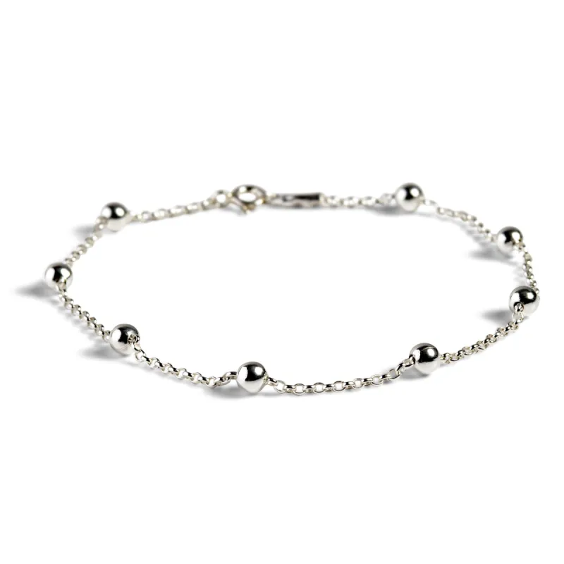 Silver Bobble Chain Anklet sold by Henryka