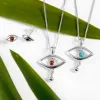 Evil Eye Necklace in Silver and Turquoise sold by Henryka
