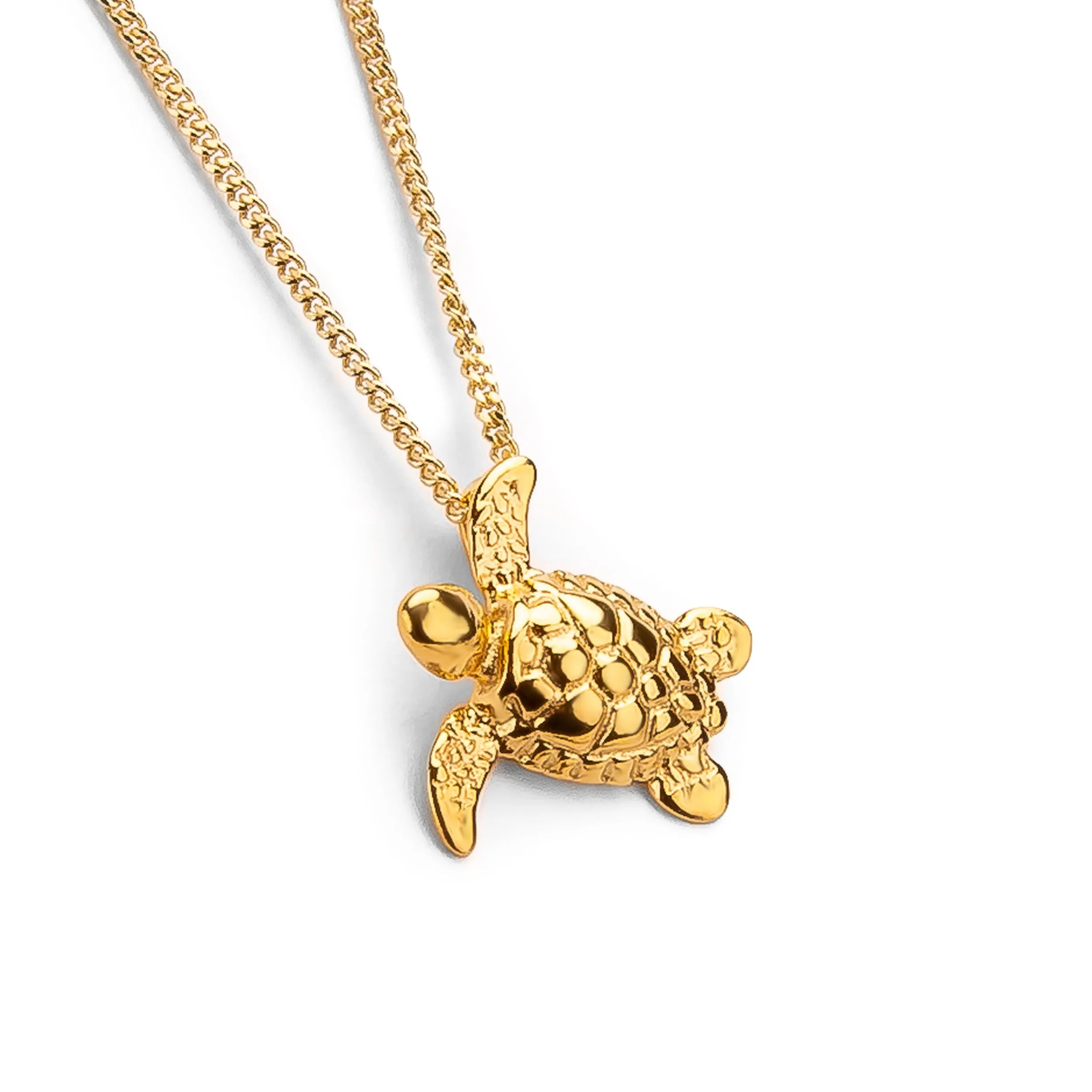 Miniature Sea Turtle Necklace in Silver & 24ct Gold sold by Henryka