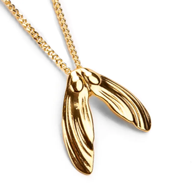 Sycamore Seeds Necklace in Silver with 24ct Gold sold by Henryka