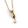 Miniature Cat Necklace in Silver with 24ct Gold sold by Henryka