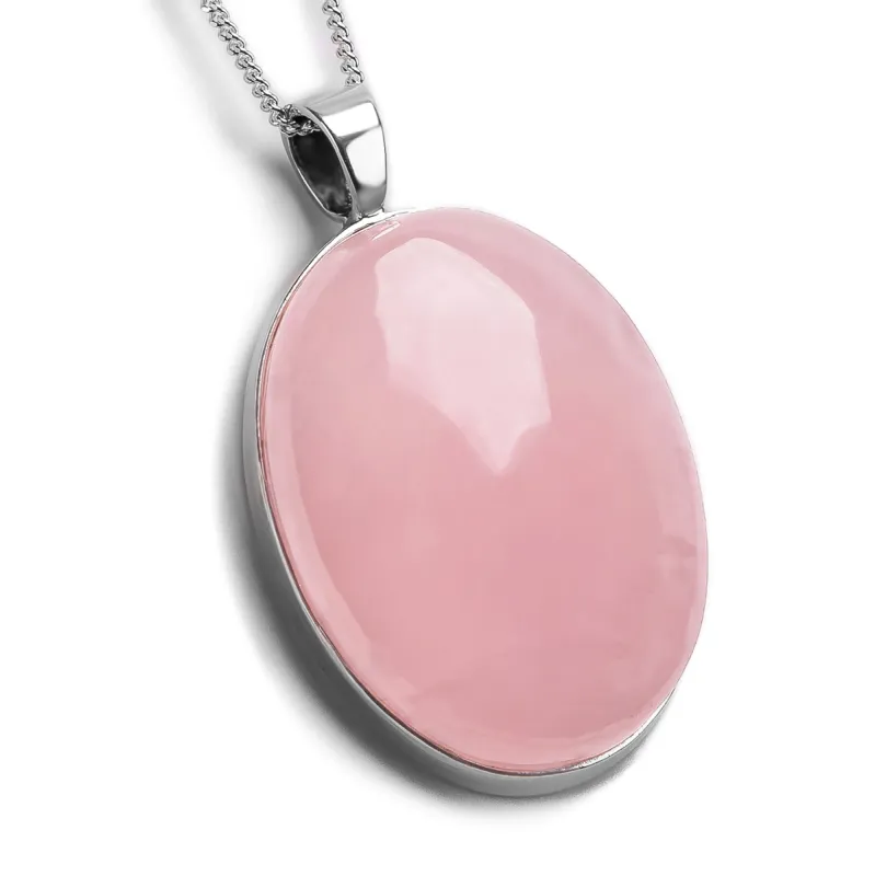Great Quality Rose Quartz Necklace - Natural Designer Gemstone sold by Henryka