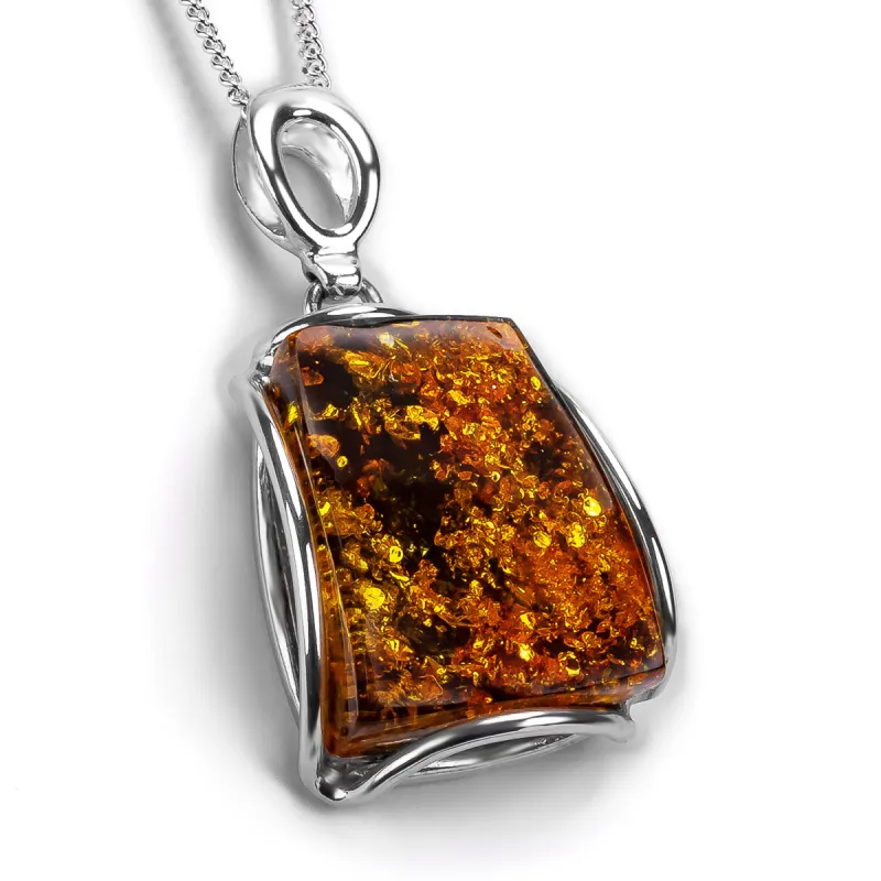 Out of Ordinary Natural Baltic Amber Necklace - Natural Designer Gemstone sold by Henryka