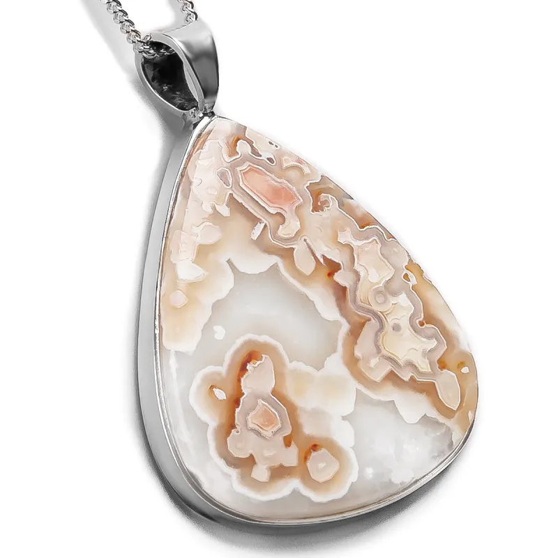 Exceptional Crazy Lace Agate Gemstone Necklace - Natural Designer Gemstone sold by Henryka