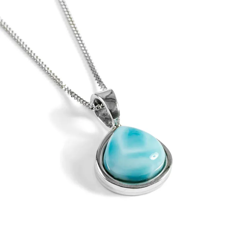 Perfect Larimar from Dominican Republic Necklace - Natural Designer Gemstone sold by Henryka