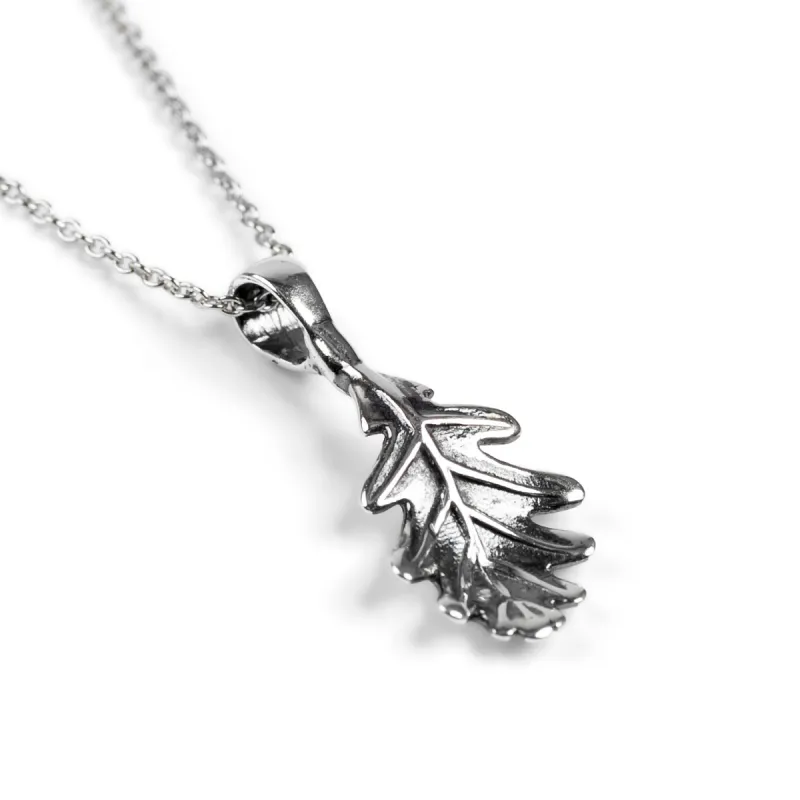 Mighty Oak Leaf Necklace in Silver sold by Henryka