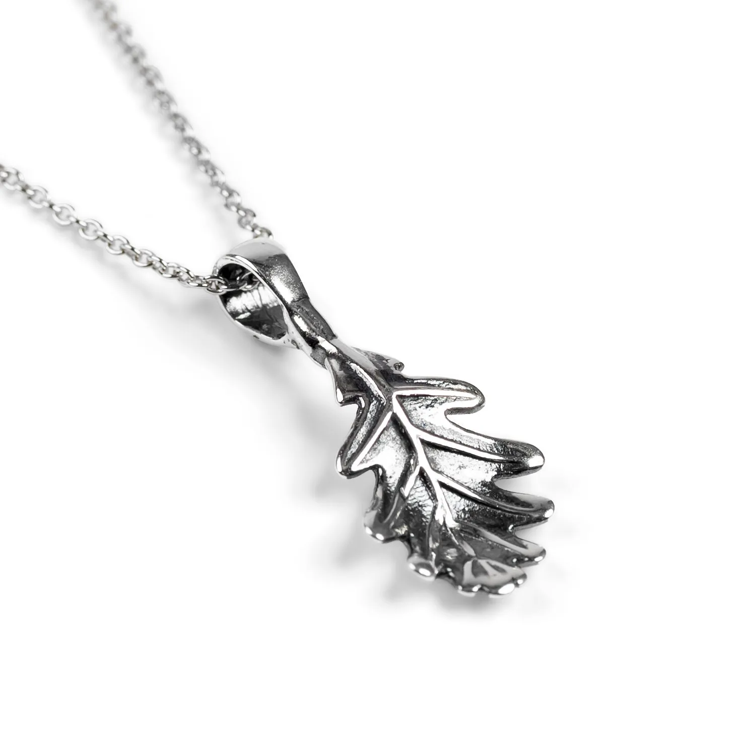 Mighty Oak Leaf Necklace in Silver sold by Henryka
