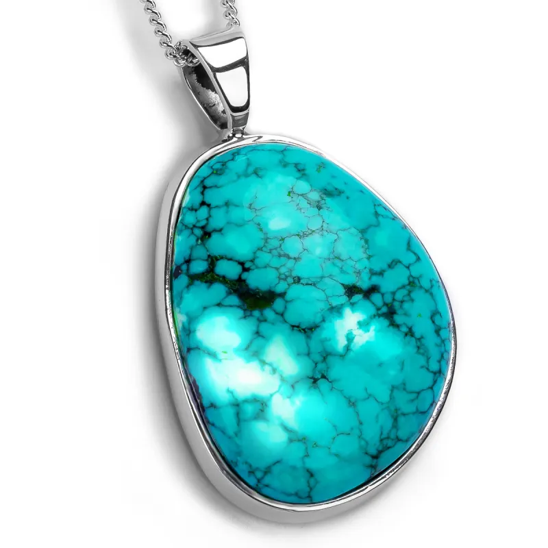 Fantastic Tibetan Turquoise Necklace - Natural Designer Gemstone sold by Henryka