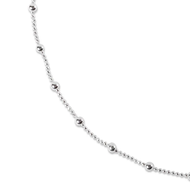 Silver Bead Chain Necklace sold by Henryka