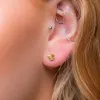 Tiny Butterfly Stud Earrings in Silver with 24ct Gold sold by Henryka