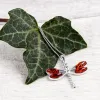 Dragonfly Necklace in Silver and Cognac Amber sold by Henryka
