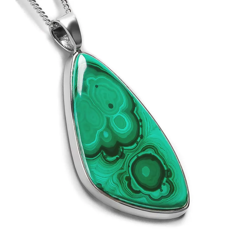 Vibrant Malachite Necklace - Natural Designer Gemstone sold by Henryka