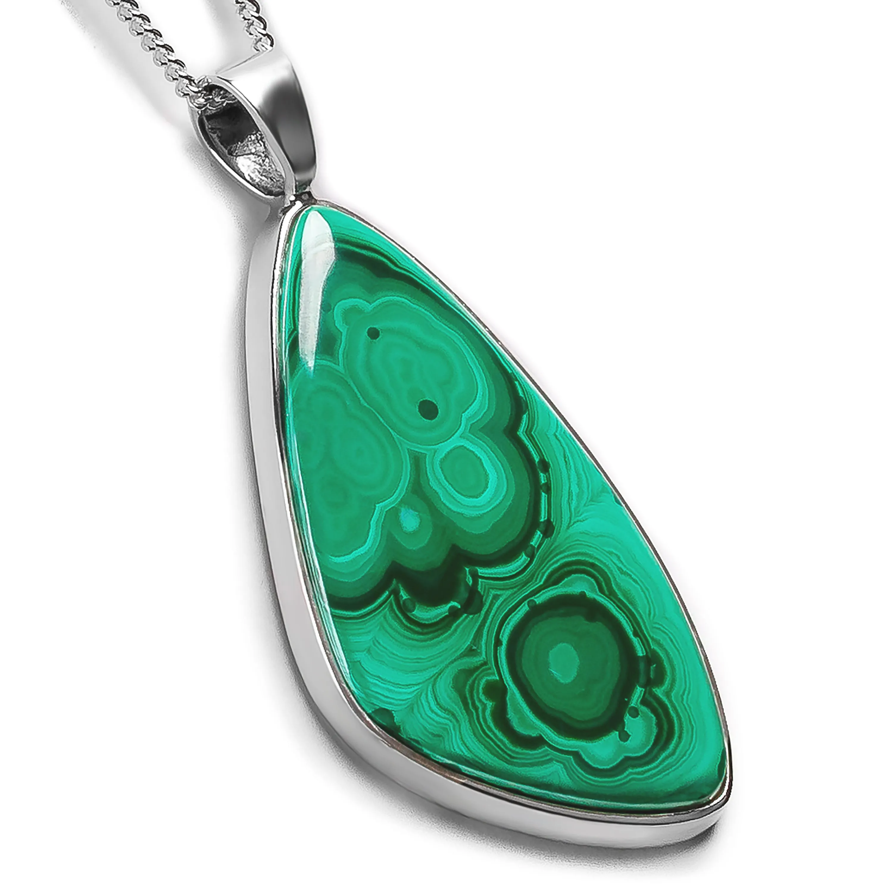 Vibrant Malachite Necklace - Natural Designer Gemstone sold by Henryka