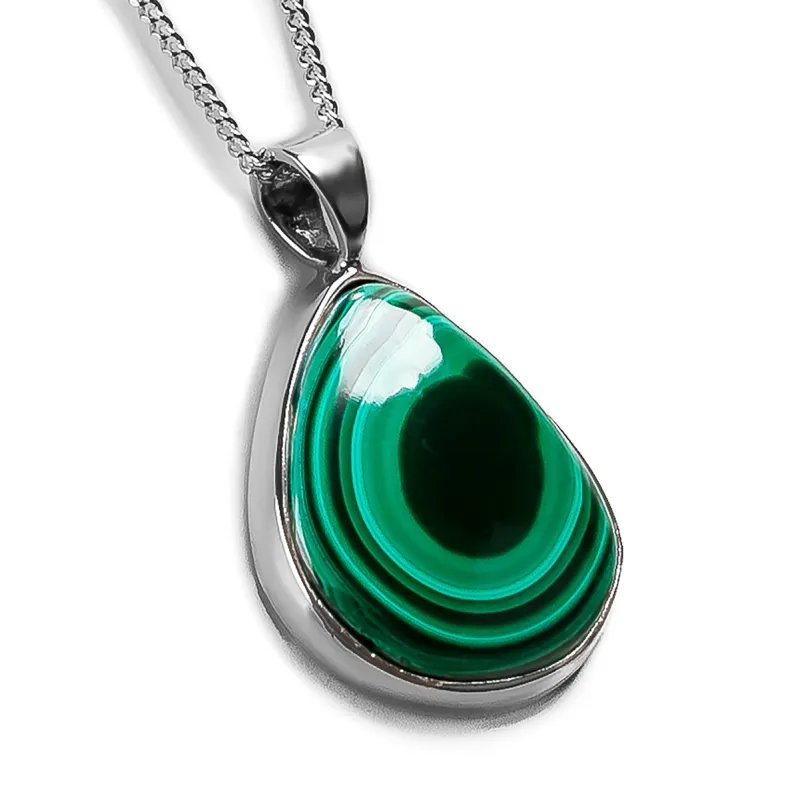 Cute Malachite Necklace - Natural Designer Gemstone sold by Henryka