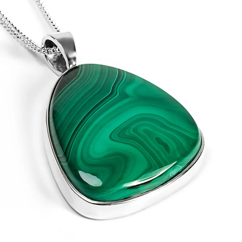 Subtle Malachite Necklace - Natural Designer Gemstone sold by Henryka