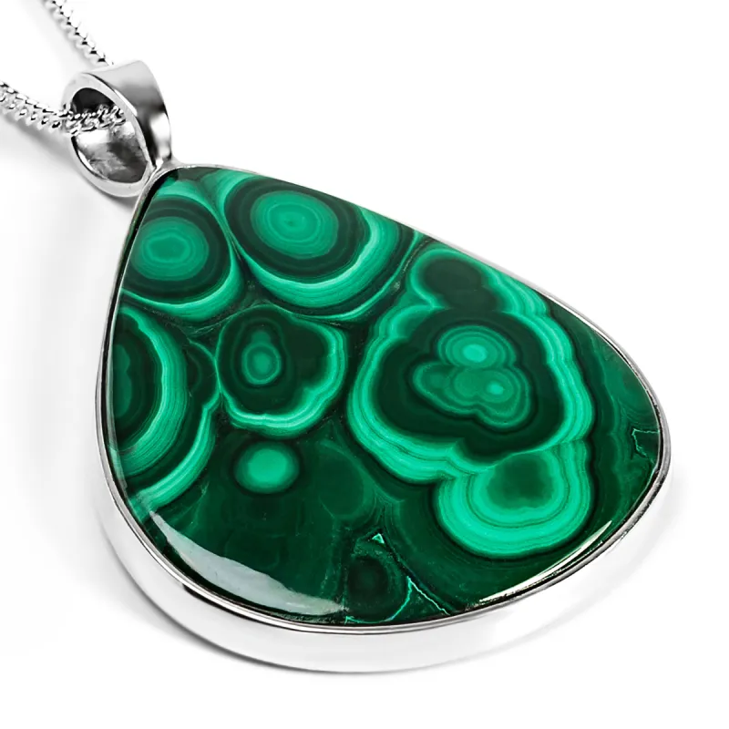 Magnificent & Gigantic Malachite Heart Necklace - Natural Designer Gemstone sold by Henryka