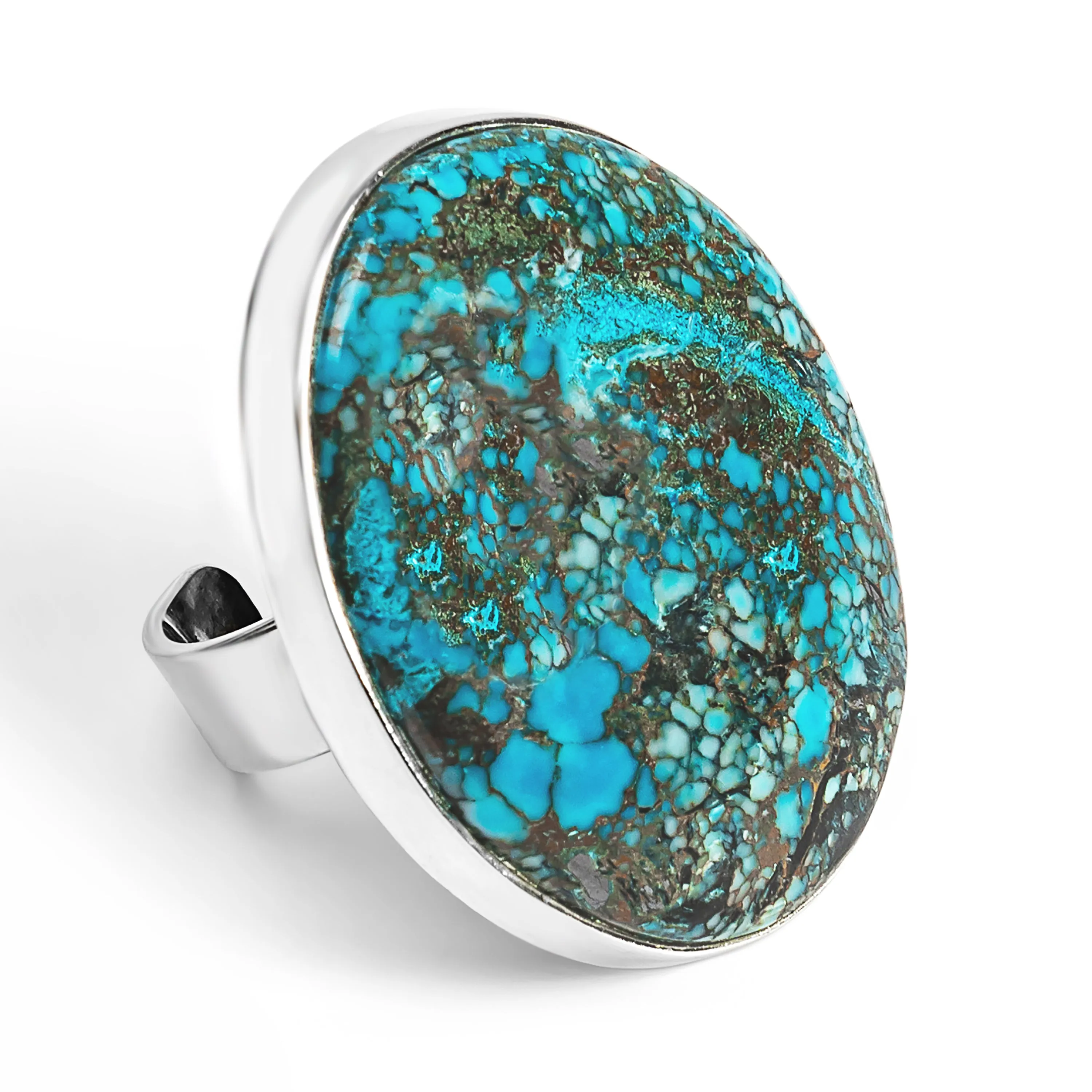 Tibetan Turquoise Statement Ring - Natural Designer Gemstone sold by Henryka