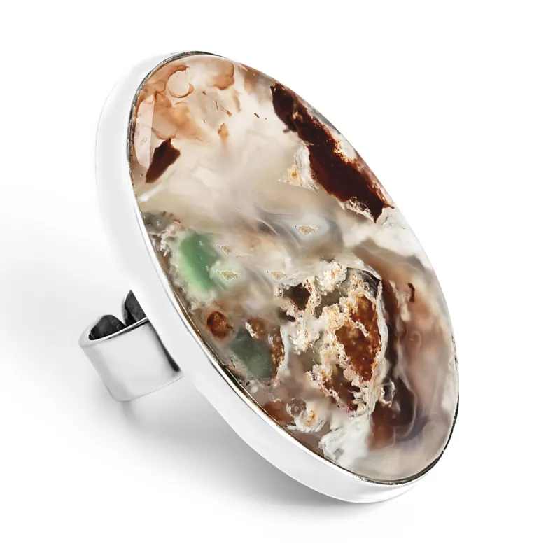 Silver Sheen Obsidian Ring - Natural Designer Gemstone sold by Henryka