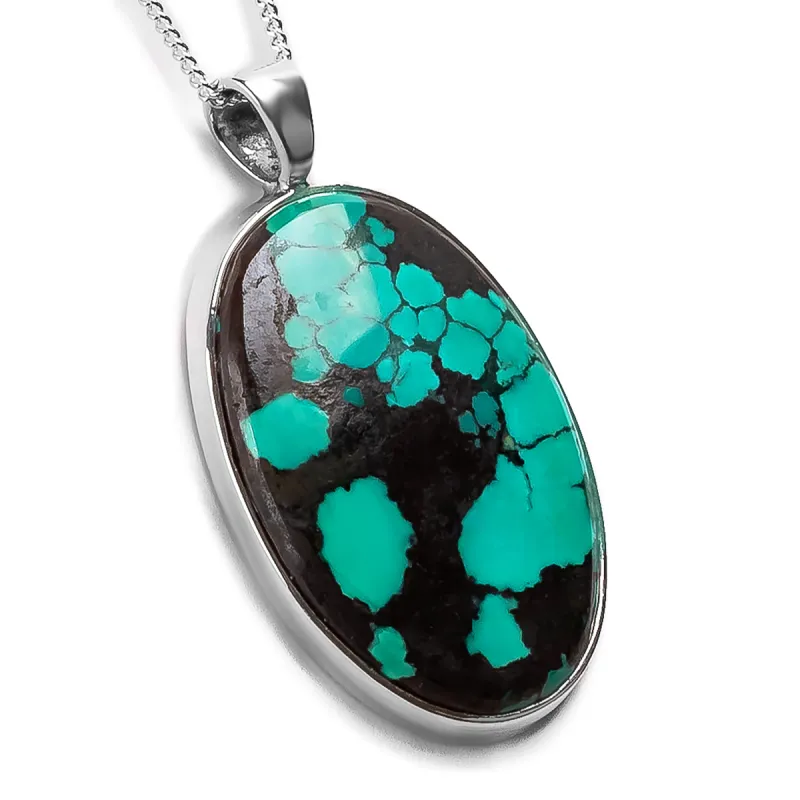 Lovely Tibetan Turquoise Necklace - Natural Designer Gemstone sold by Henryka