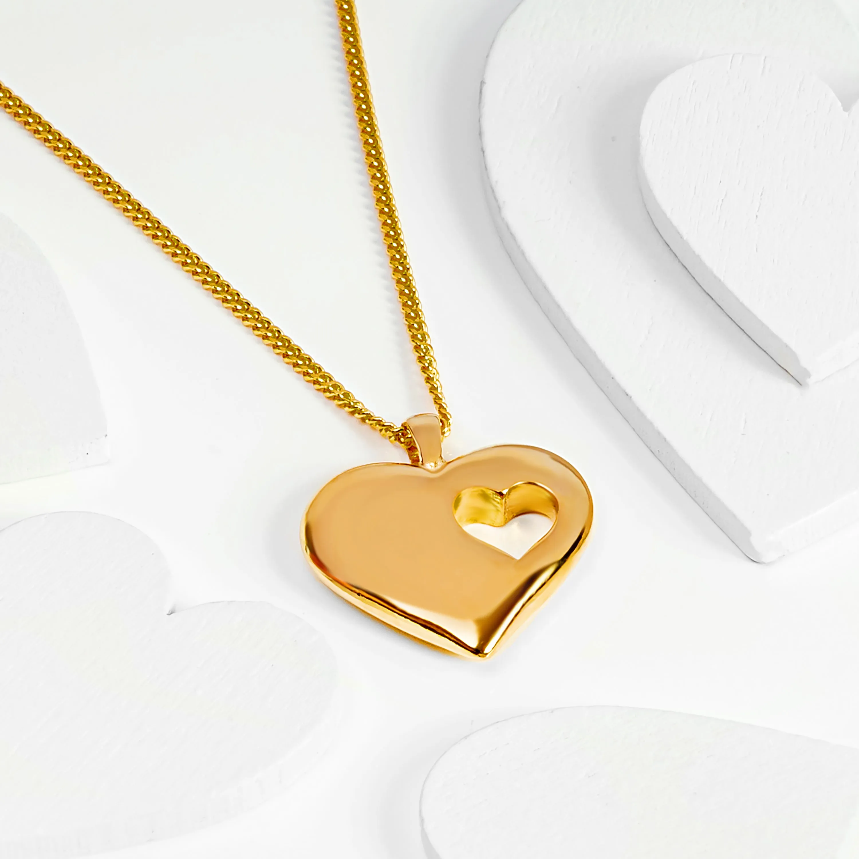A piece of my Heart Necklace in Silver with 24ct Gold sold by Henryka product image thumbnail 3