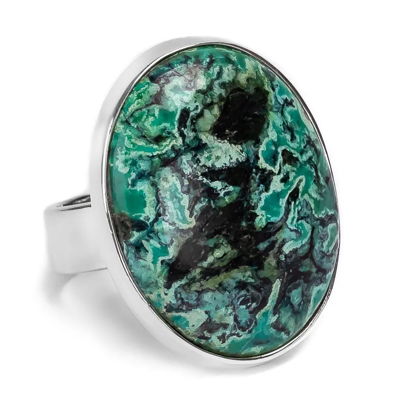 Quirky Tibetan Turquoise Statement Ring - Natural Designer Gemstone sold by Henryka