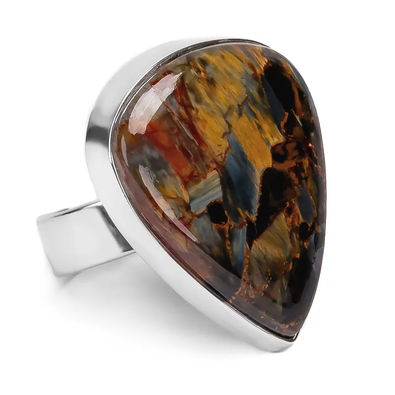 Pietersite Statement Ring - Natural Designer Gemstone made by Henryka