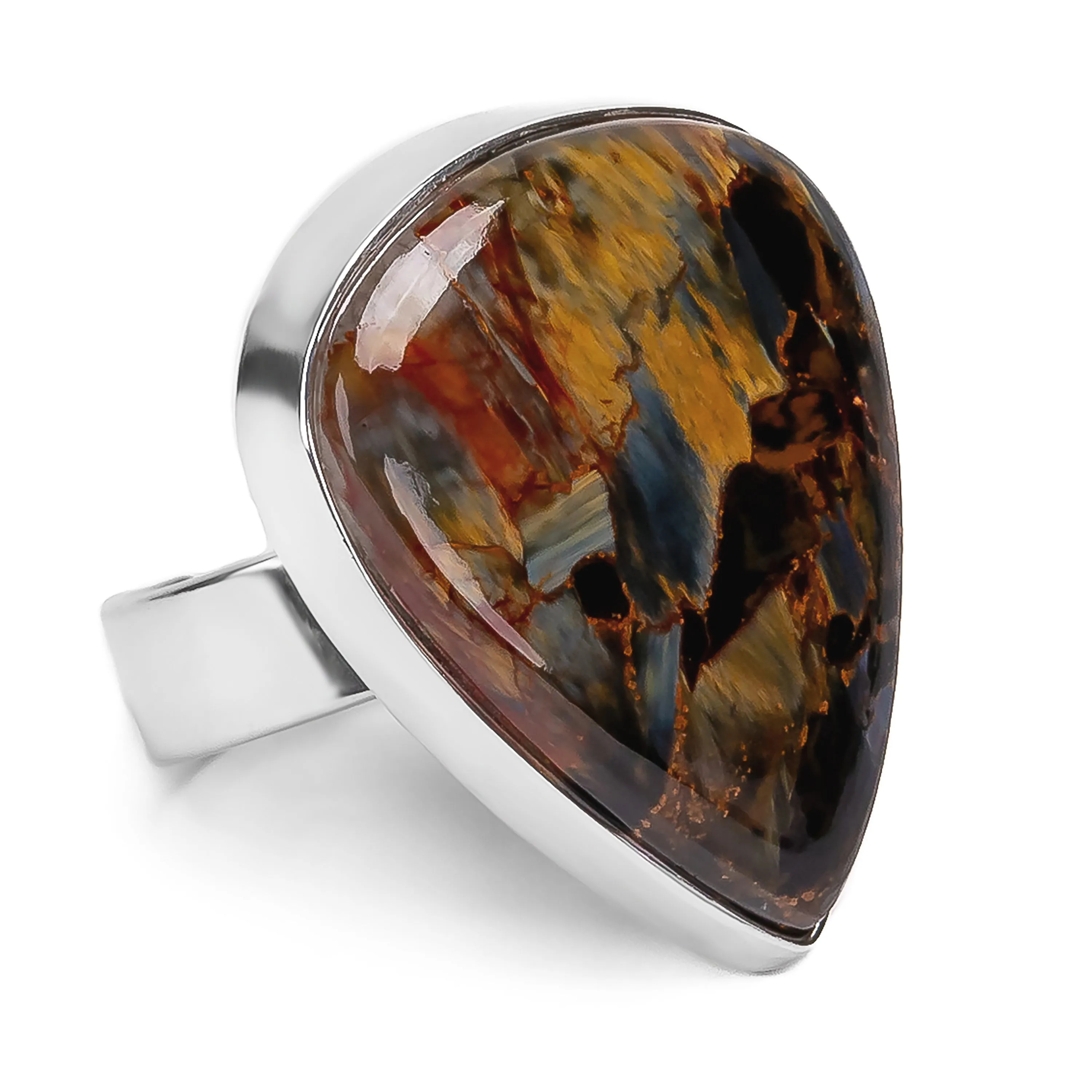Pietersite Statement Ring - Natural Designer Gemstone sold by Henryka