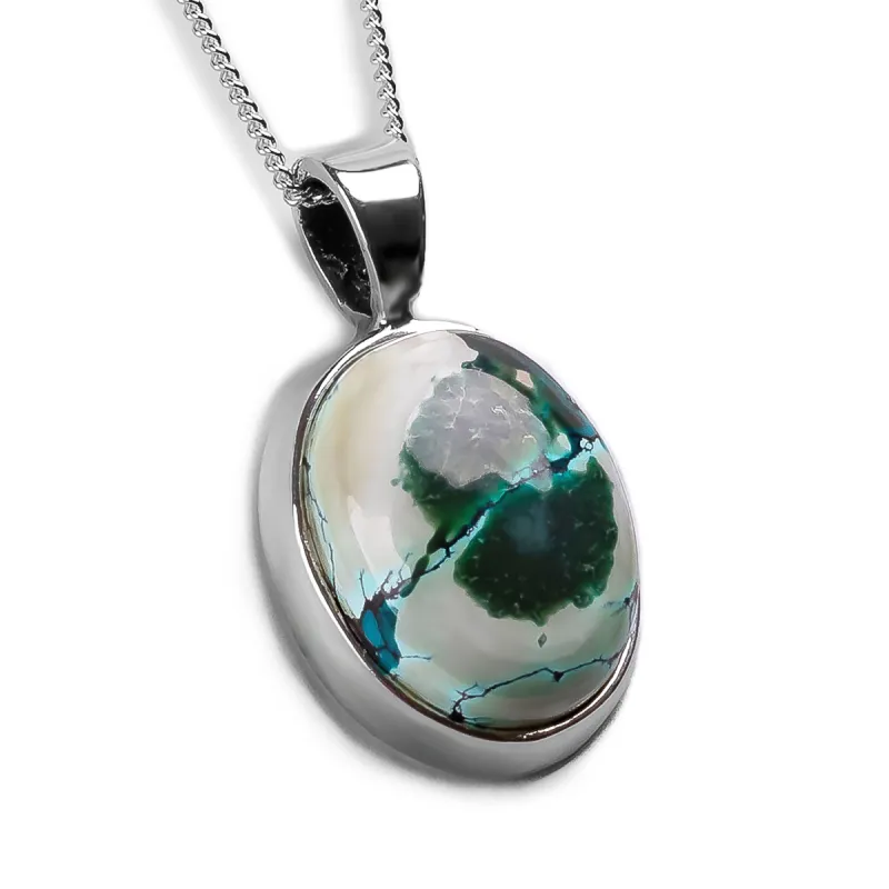 Unusual Tibetan Turquoise Necklace -Natural Designer Gemstone sold by Henryka