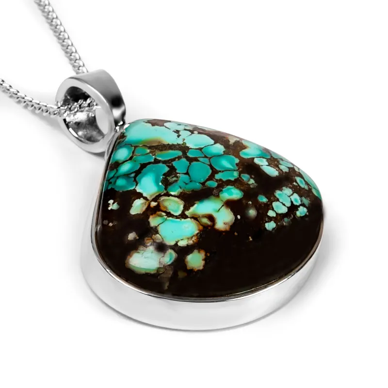 Tibetan Turquoise Necklace - Natural Designer Gemstone sold by Henryka