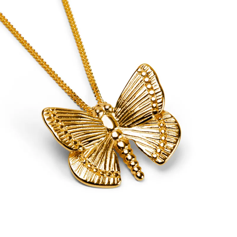 English Butterfly in Silver with 24ct Gold sold by Henryka