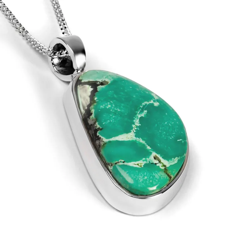 Tibetan Turquoise Necklace - Natural Designer Gemstone sold by Henryka