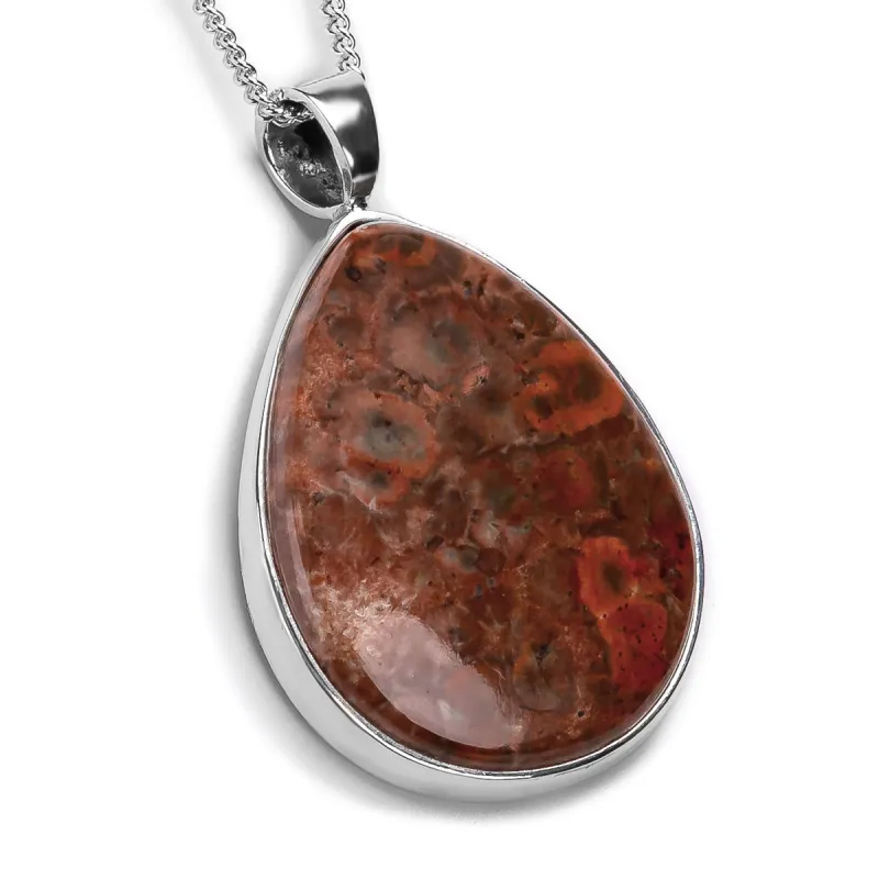 Rare Morgan Hill Poppy Jasper Necklace - Stunning Natural Designer Gemstone sold by Henryka