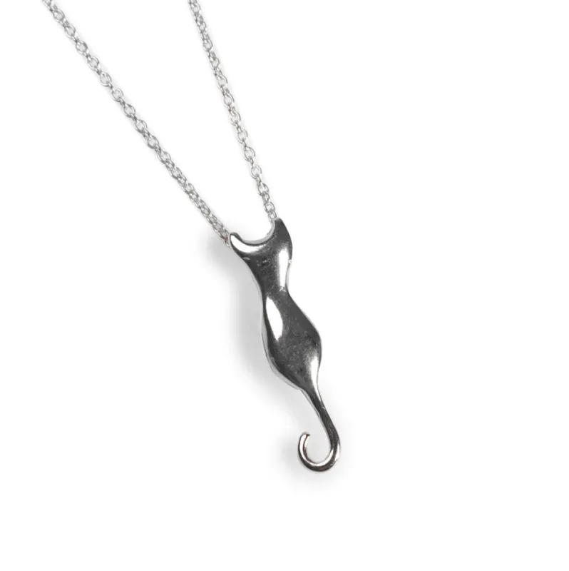Mini Cat Necklace in Silver sold by Henryka