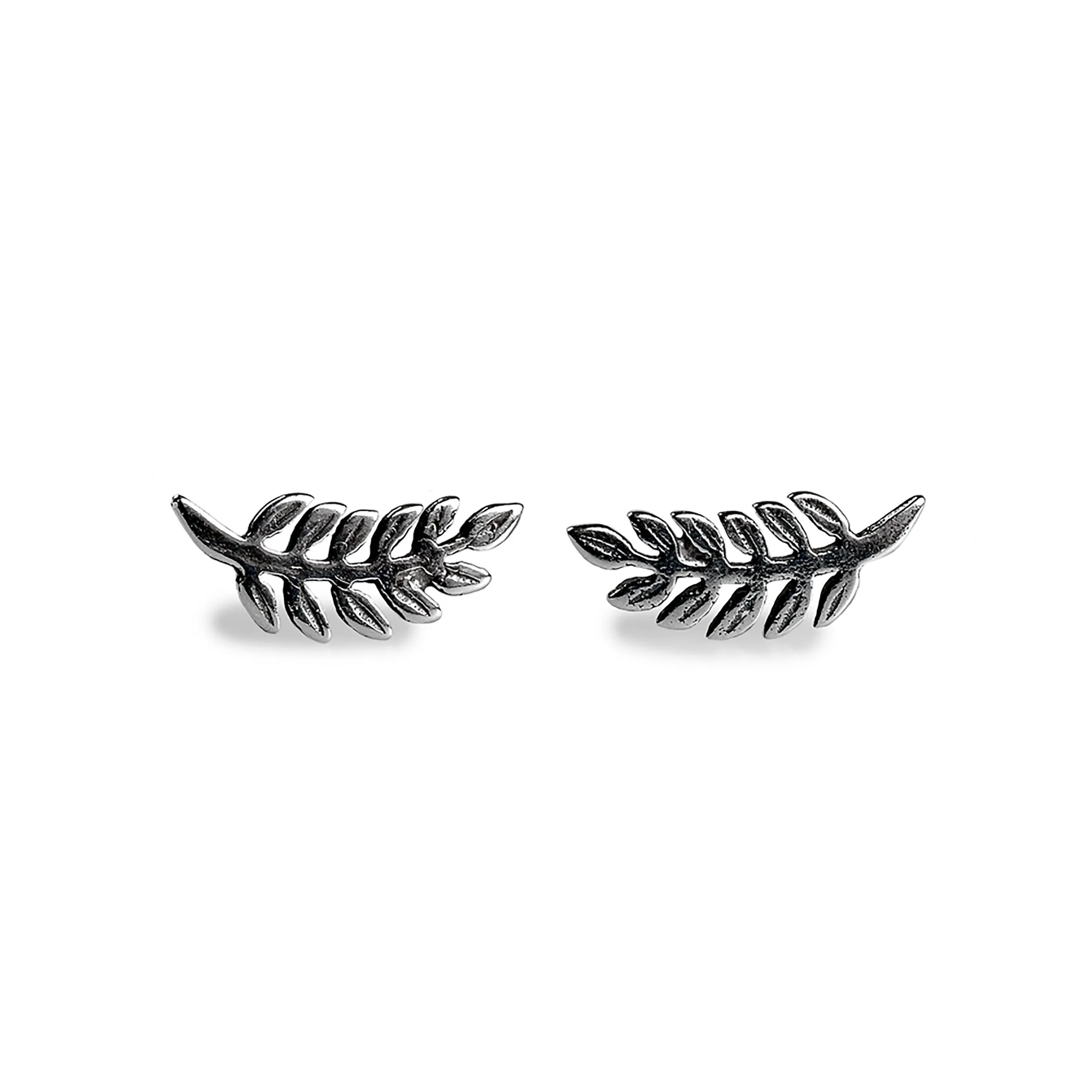 FREE GIFT | Royal Fern Leaf Stud Earrings in Silver sold by Henryka