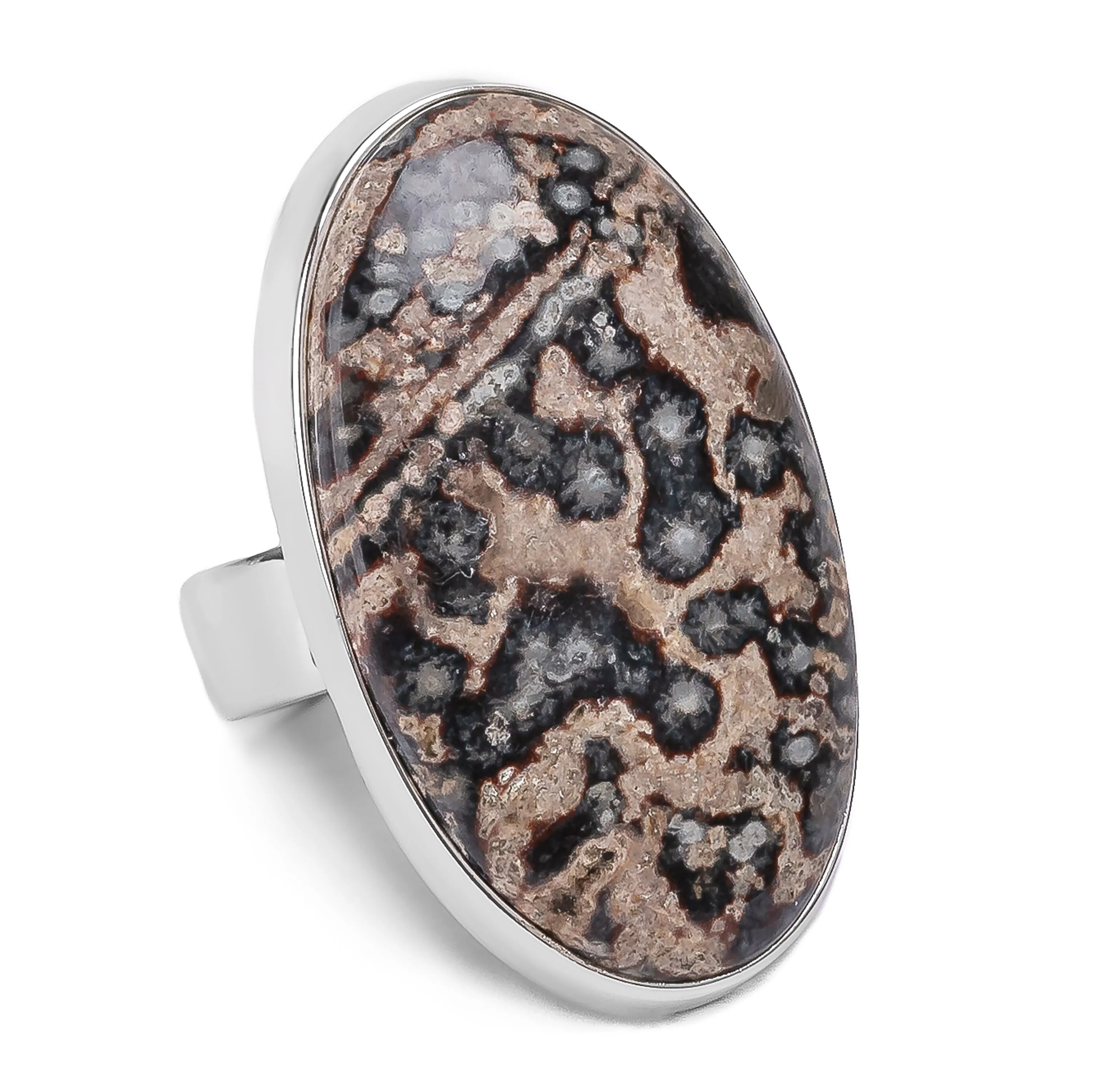 Leopard Skin Jasper Ring - Natural Designer Gemstone sold by Henryka
