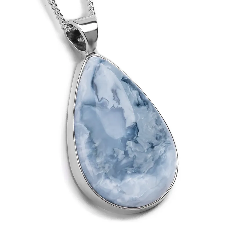 Owyhee Blue Opal Necklace - Natural Designer Gemstone sold by Henryka