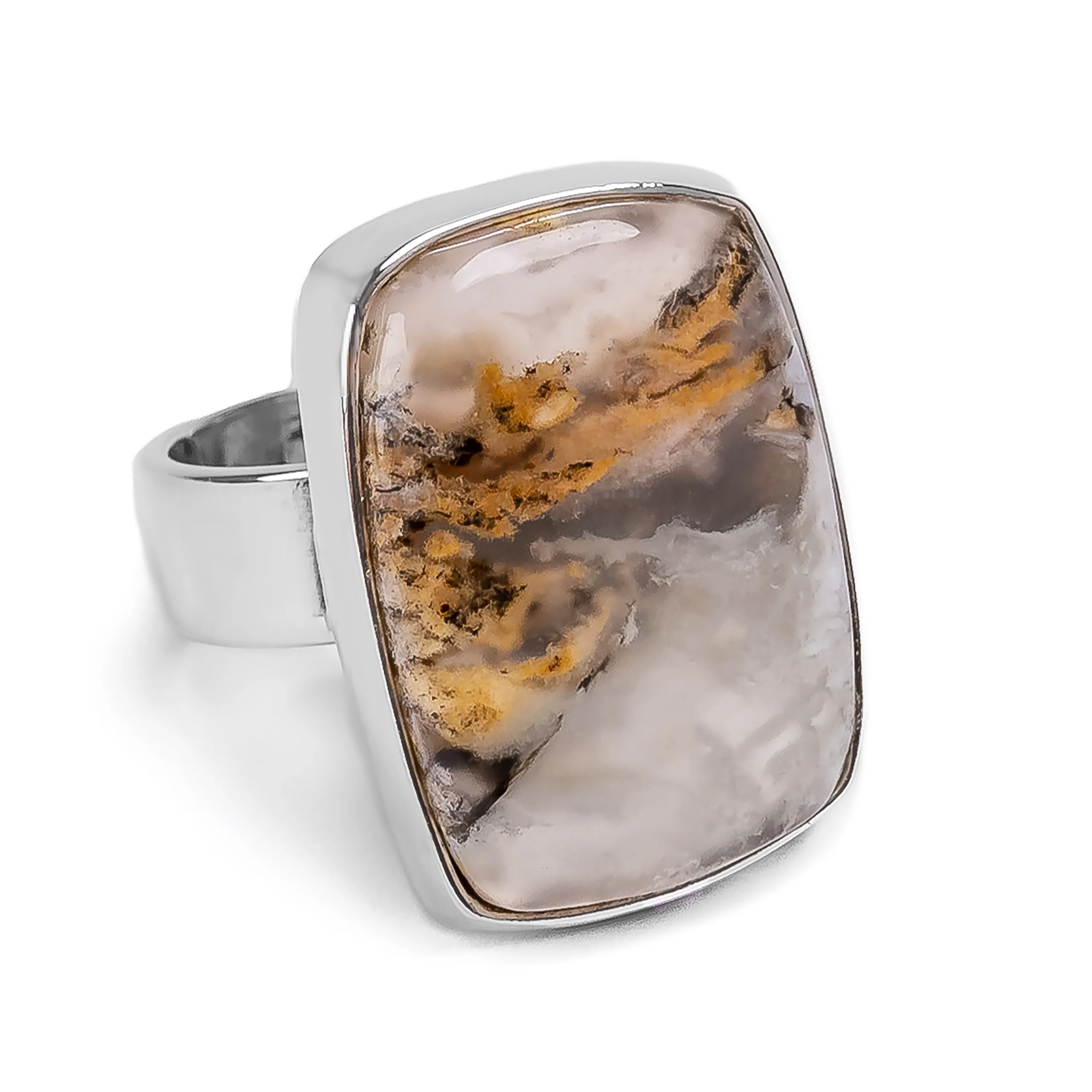 Tiger Dendritic Agate Ring - Natural Designer Gemstone sold by Henryka