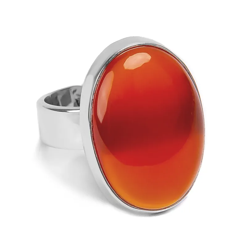 Carnelian Statement Ring - Natural Designer Gemstone sold by Henryka