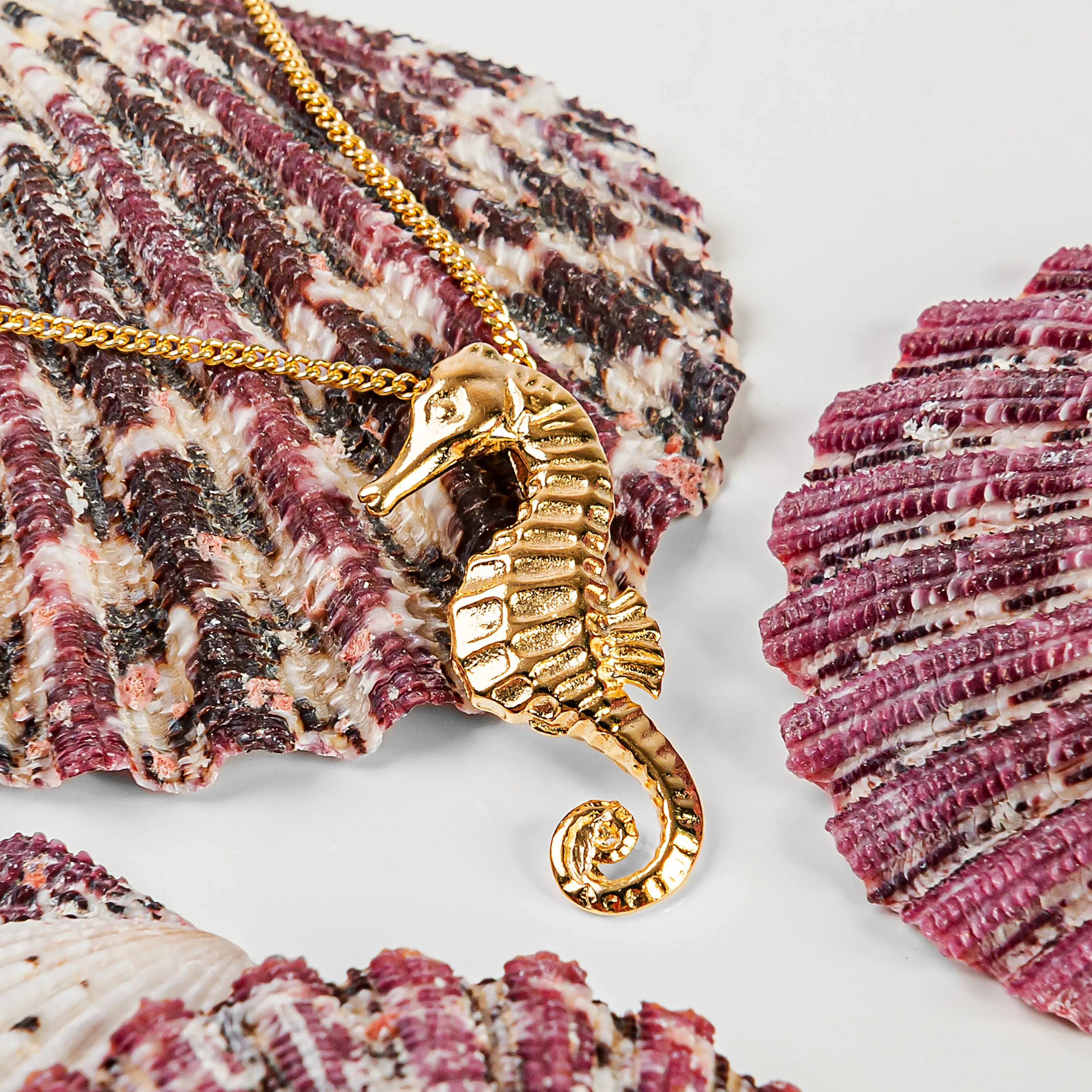 Miniature Seahorse Necklace in Silver with 24ct Gold sold by Henryka product image thumbnail 2