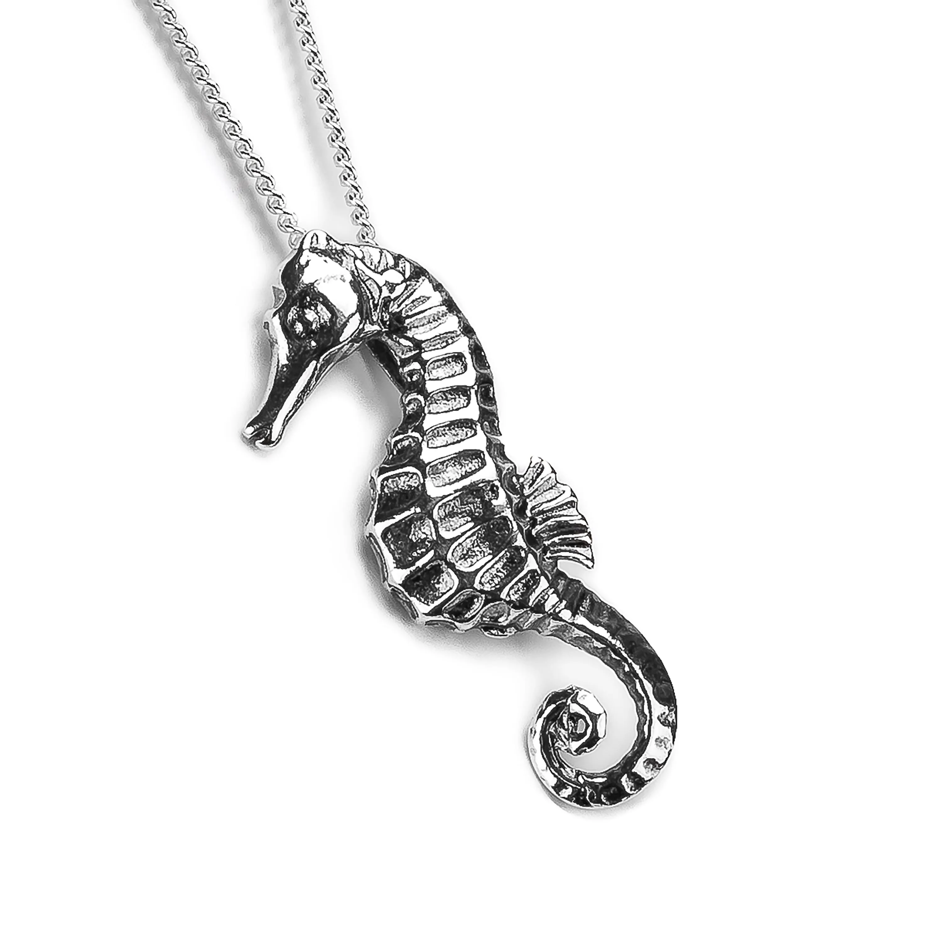 Miniature Seahorse Necklace in Silver with 24ct Gold sold by Henryka product image thumbnail 4