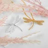 English Emperor Dragonfly Necklace in Silver with 24ct Gold sold by Henryka