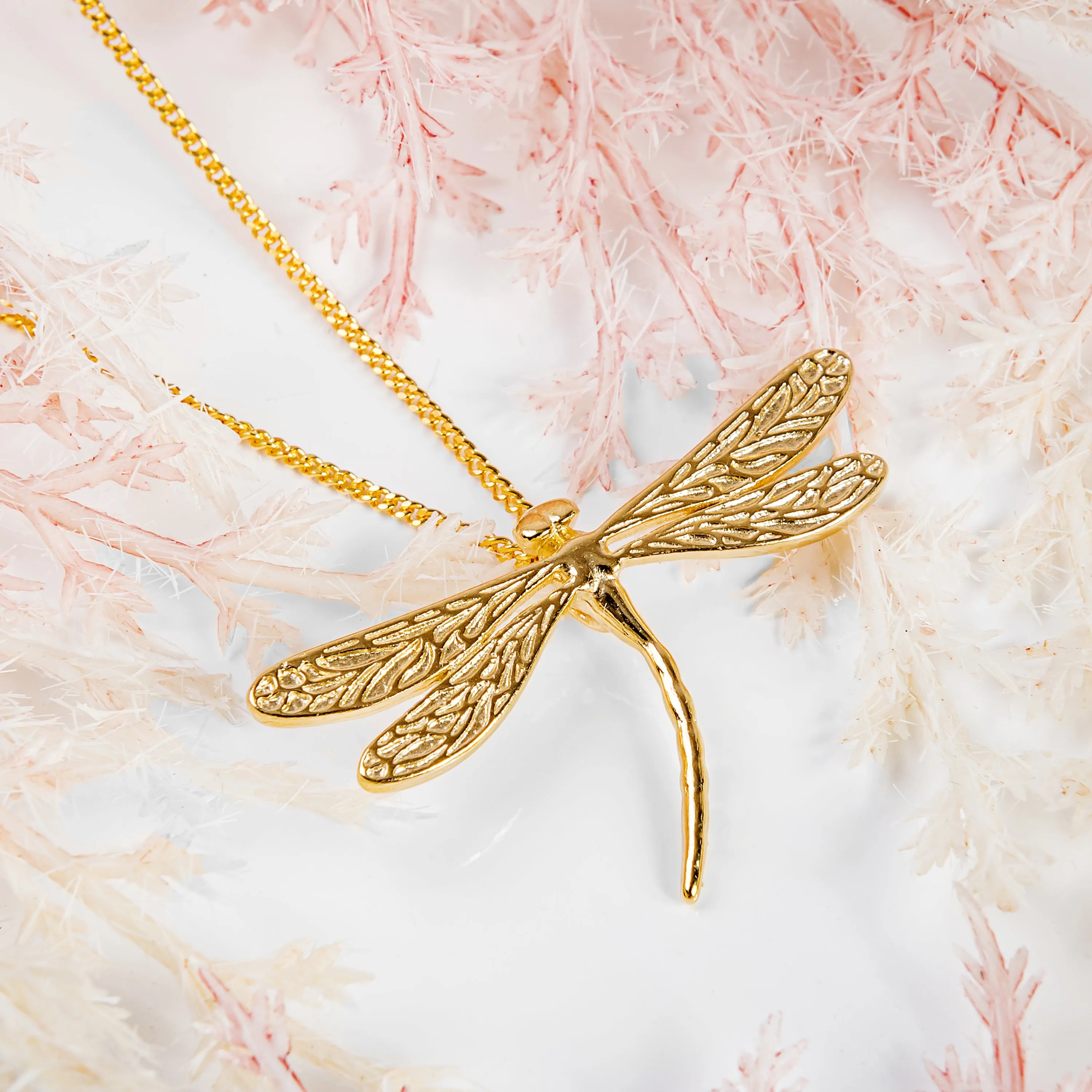 English Emperor Dragonfly Necklace in Silver with 24ct Gold sold by Henryka product image thumbnail 2