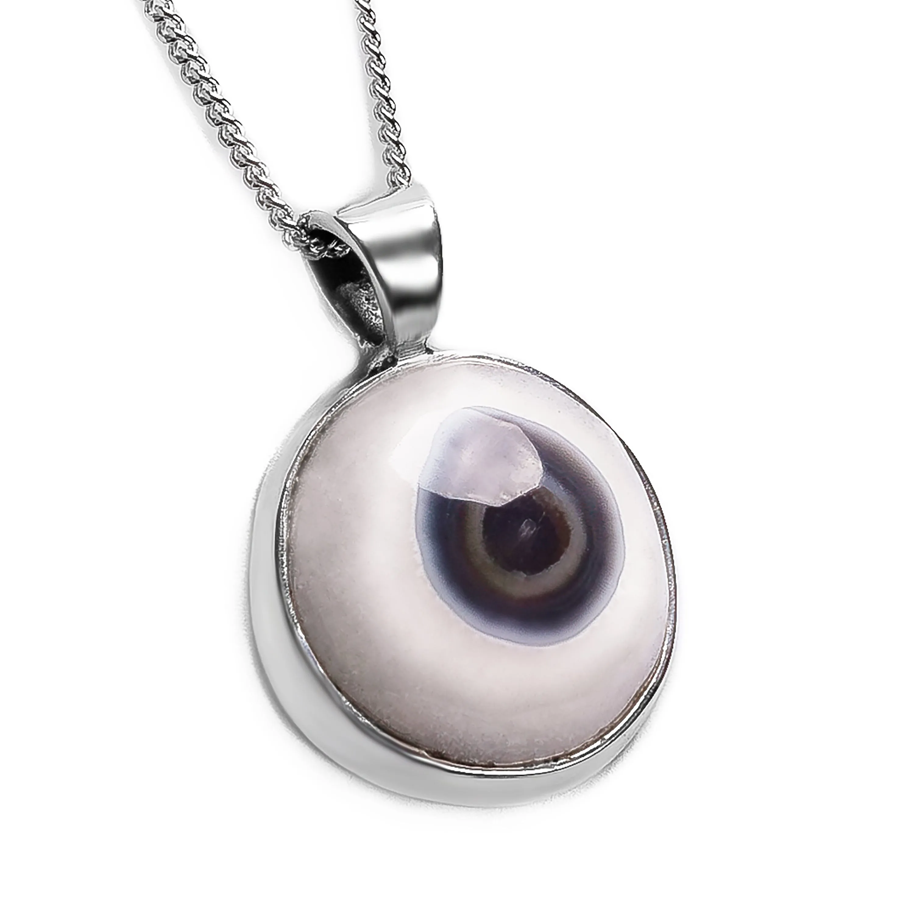 Rare Solar Eye Agate Necklace - Natural Designer Gemstone sold by Henryka