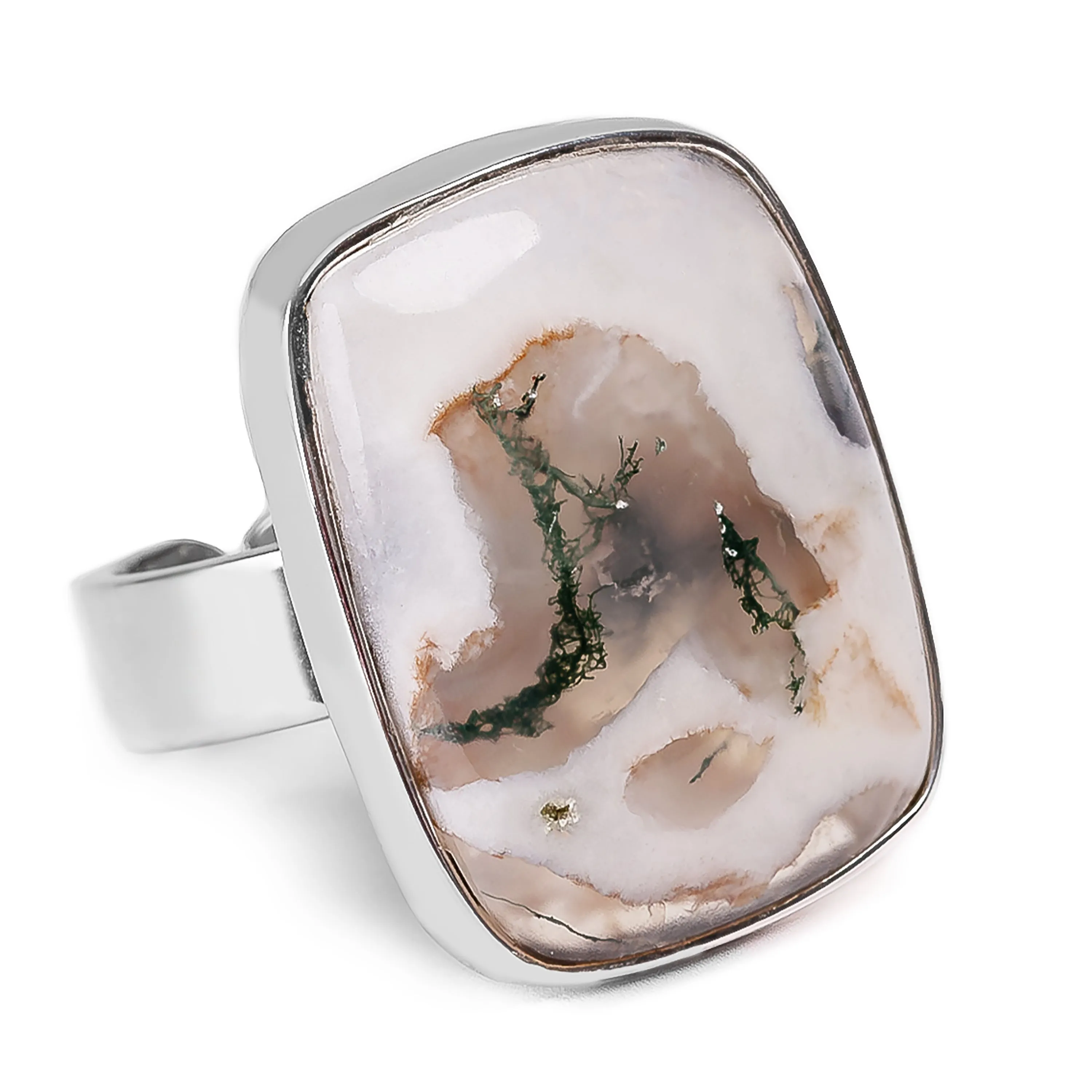 Indonesian Moss Agate Ring - Natural Designer Gemstone sold by Henryka